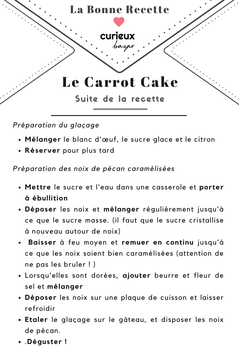 carrot cake, la bonne recette